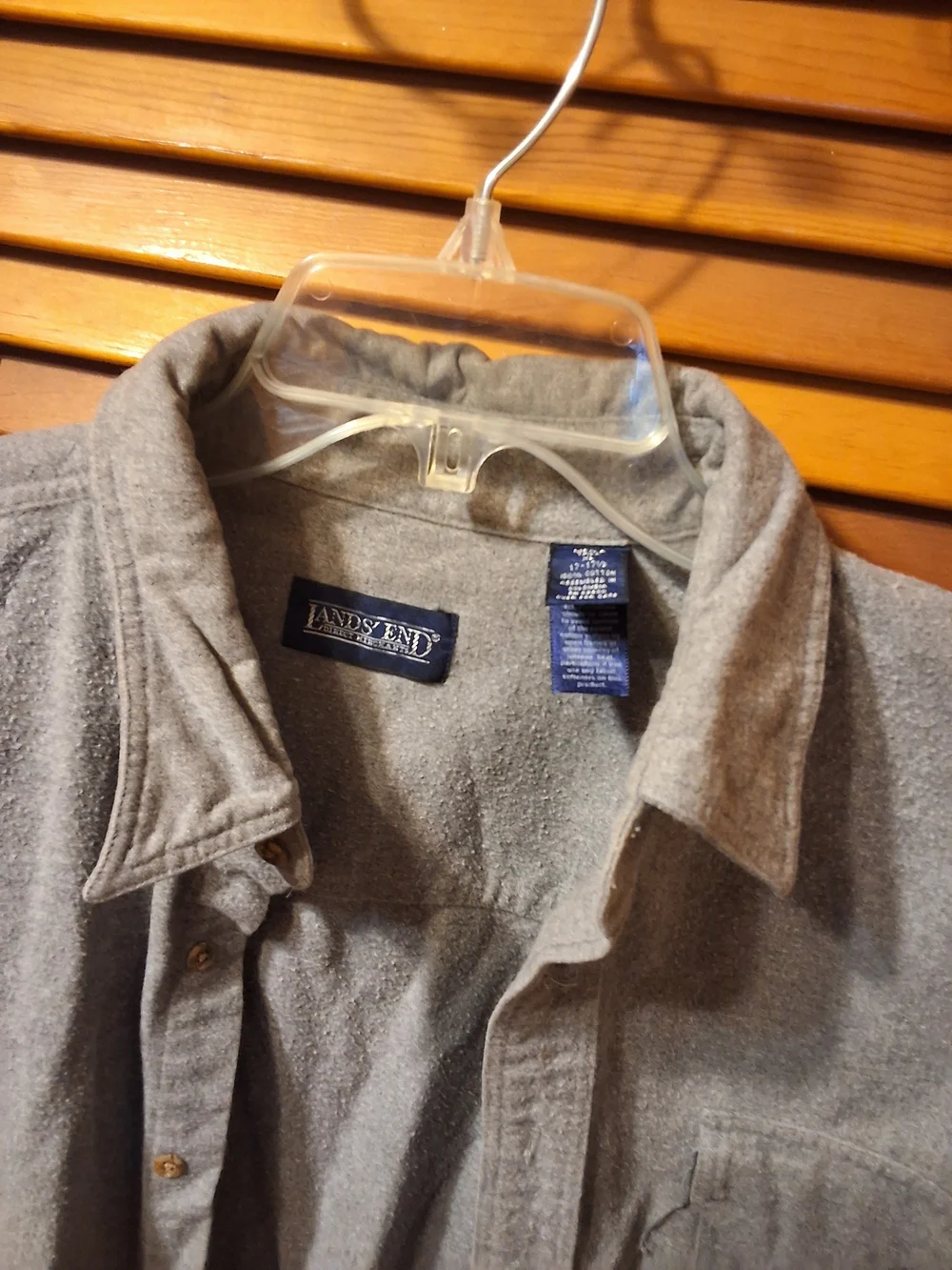 Men's Lands End Long Sleeve Button Down Shirt